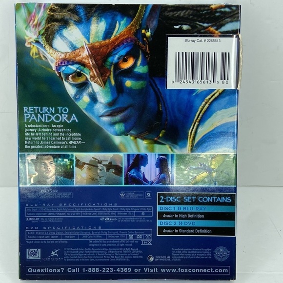 Disney Avatar BLU-RAY WIDE SCREEN / BONUS DVD New - Picture 2 of 5